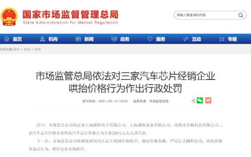 芯片價(jià)格暴漲引關(guān)注 三家經(jīng)銷商因10元芯片賣400元被罰250萬元，網(wǎng)絡(luò)技術(shù)服務(wù)成監(jiān)管利器